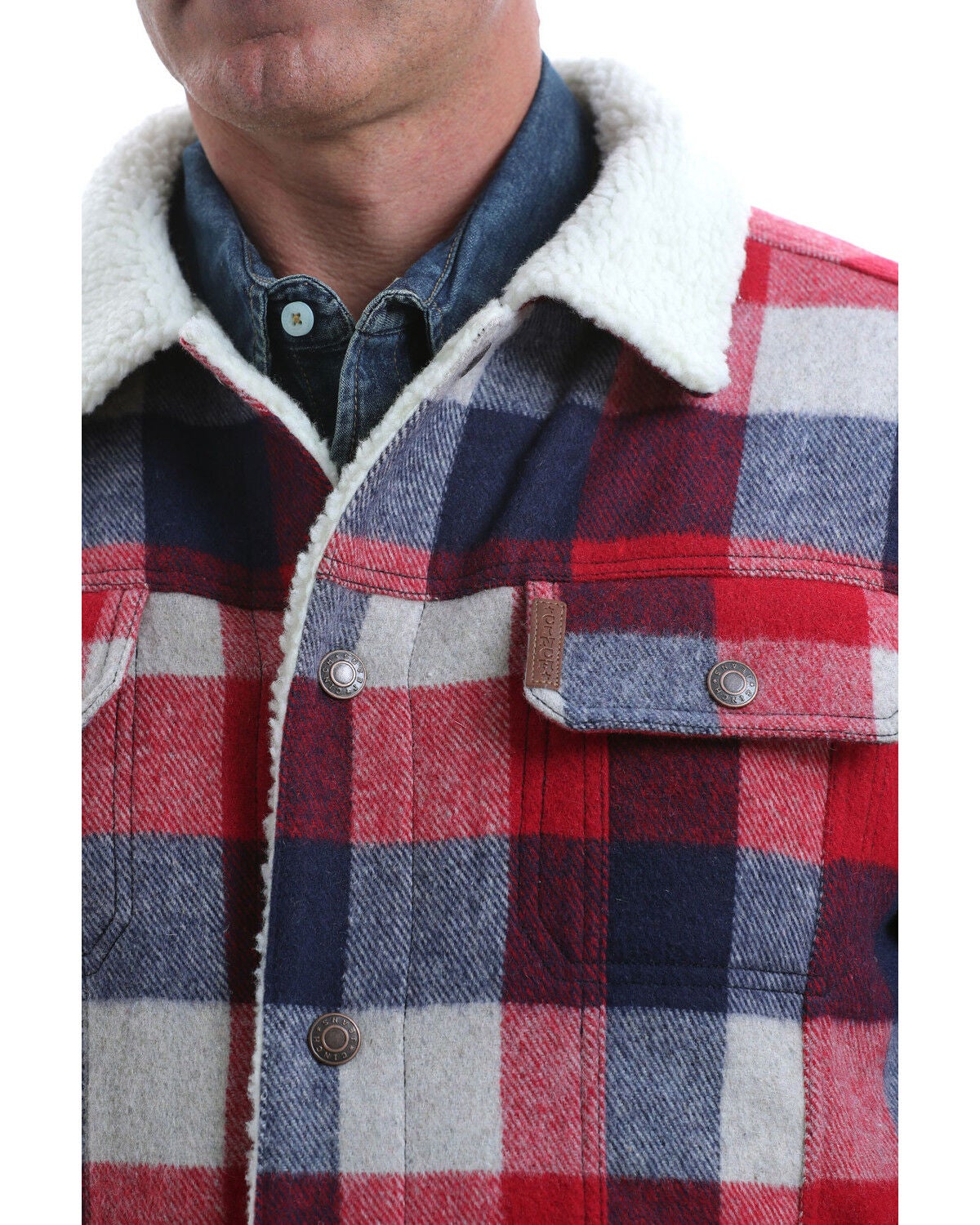 mens checked trucker jacket