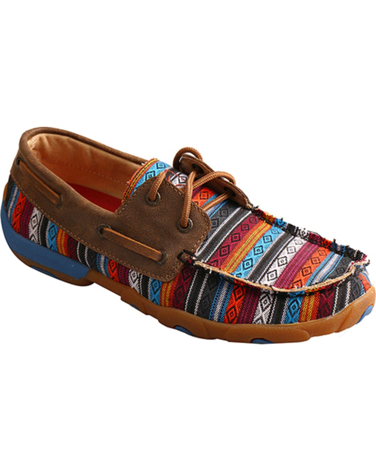 Serape Driving Moc Shoes - Round Toe 