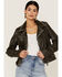 Image #2 - Mauritius Women's Christy Scatter Star Leather Jacket , Olive, hi-res