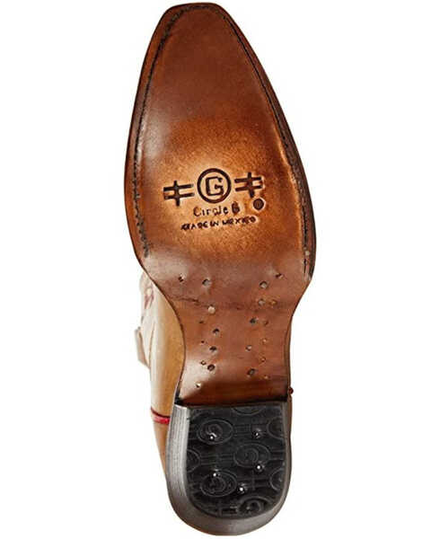 Image #6 - Circle G Women's Eagle Flag Embroidery Western Boots - Snip Toe, Sand, hi-res