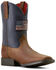 Image #1 - Ariat Boys' Freedom Rider Western Boots - Broad Square Toe, Navy, hi-res
