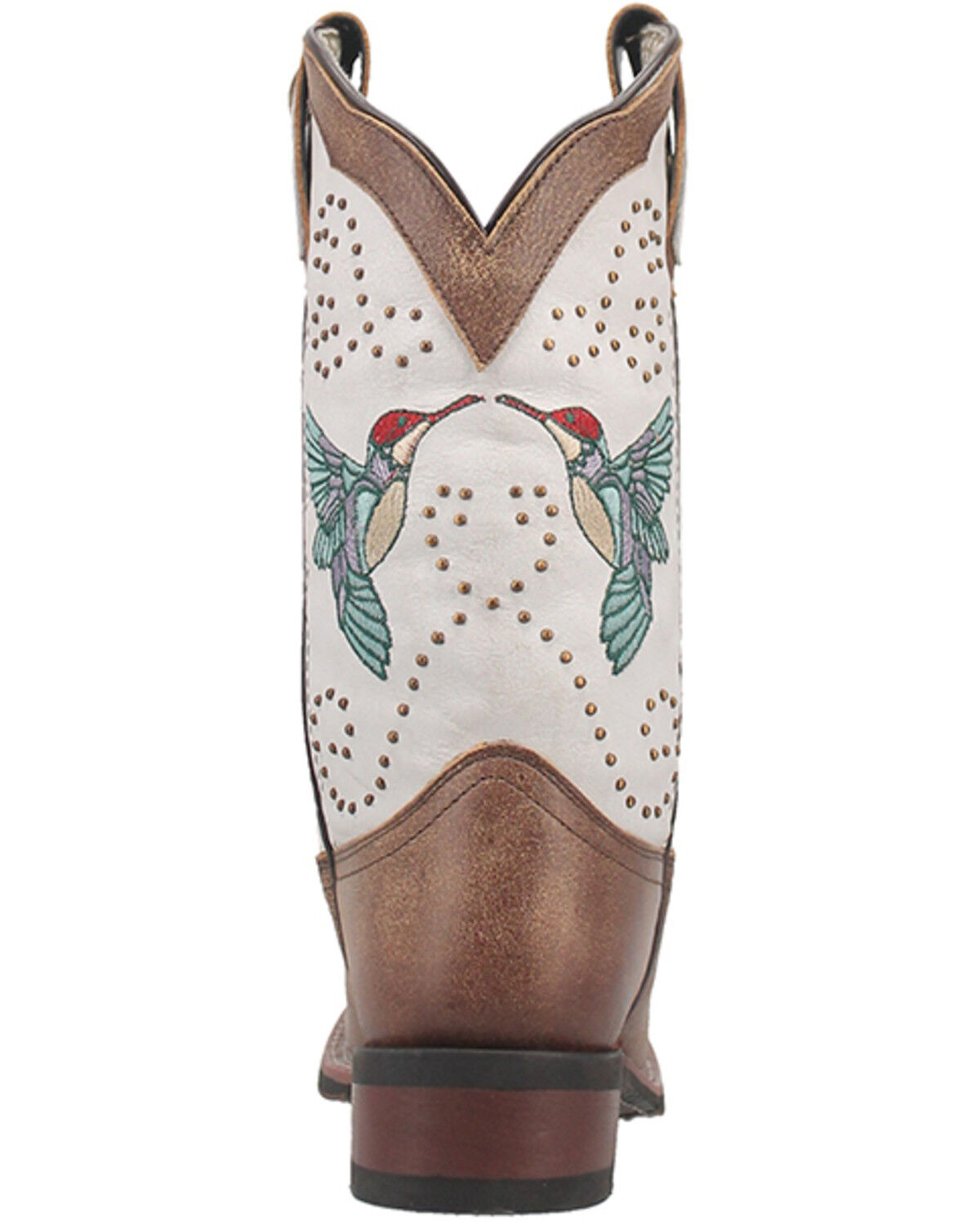 Image #5 - Laredo Women's 11" Hummingbird Embroidered Studded Western Performance Boots - Broad Square Toe, , hi-res