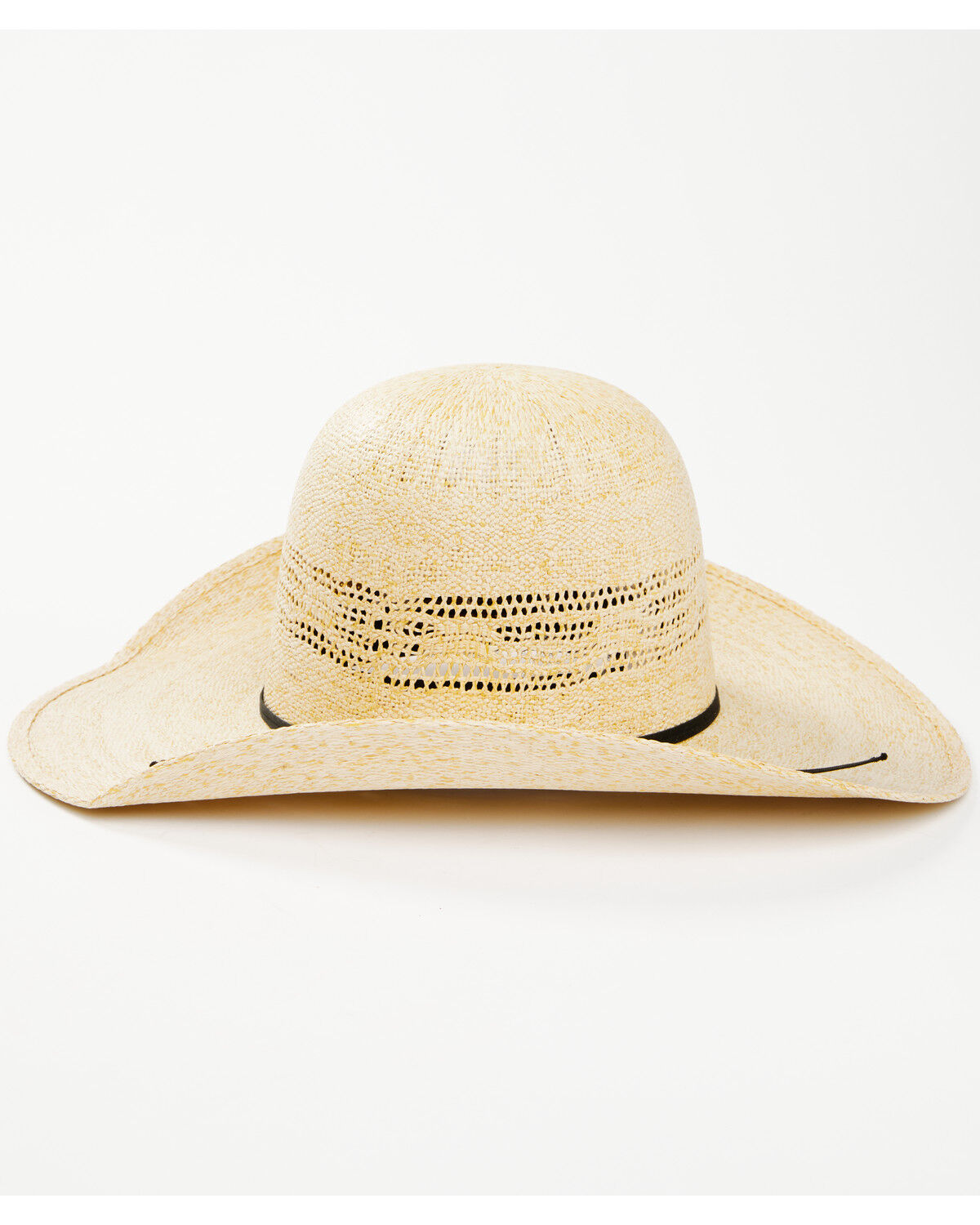 Image #3 - Rodeo King Broken Horn 25X Straw Cowboy Hat, Black, hi-res