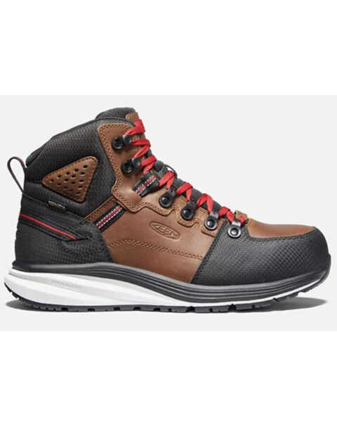Keen Men's Red Hook Waterproof Work Shoes - Carbon Toe, Brown, hi-res