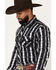 Image #2 - Rock & Roll Denim Men's Southwestern Striped Long Sleeve Snap Stretch Western Shirt, Black, hi-res