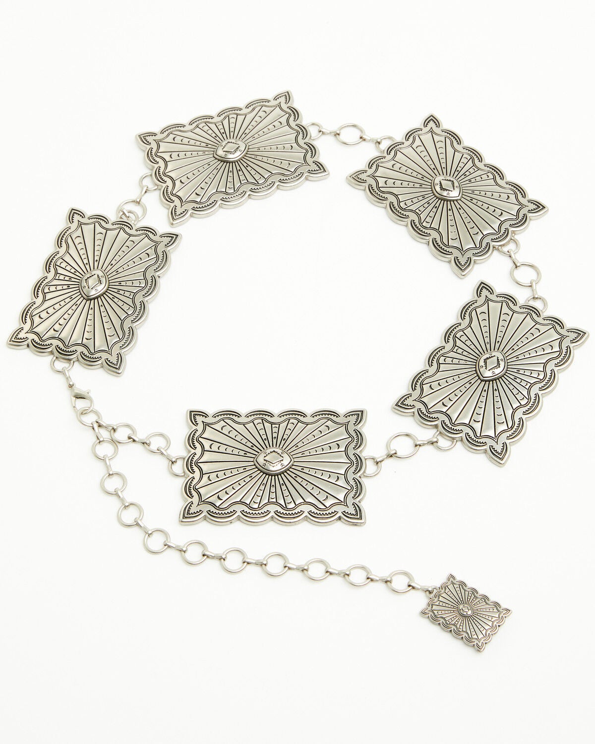 Image #3 - Idyllwind Women's Chambley Large Concho Chain Belt, Silver, hi-res