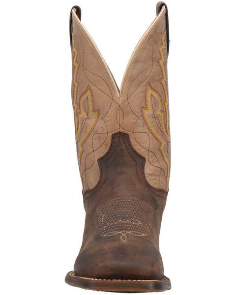 Image #5 - Dan Post Men's Garrison Western Performance Boots - Broad Square Toe, Brown, hi-res
