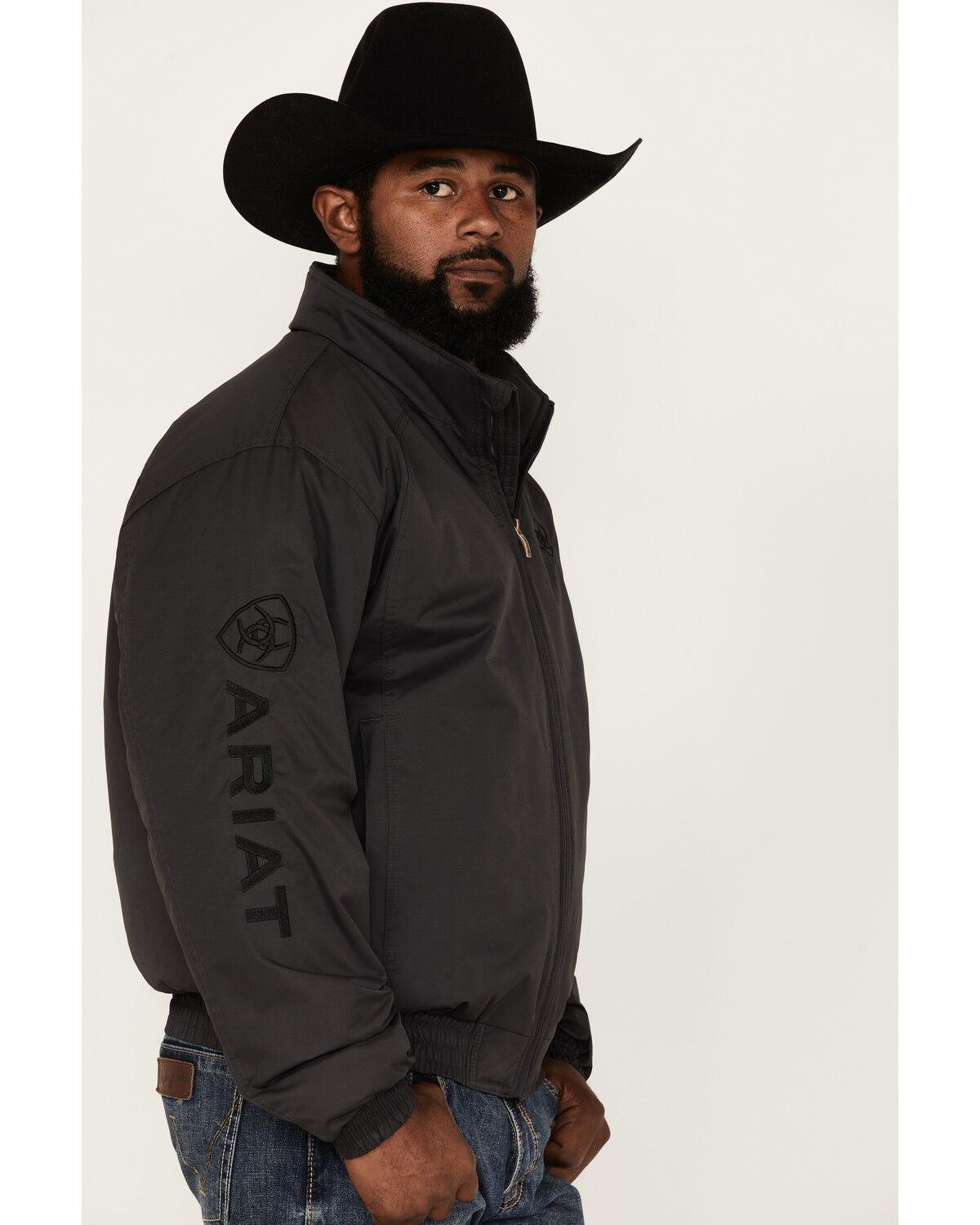 Image #2 - Ariat Men's Team Logo Insulated Jacket, Dark Grey, hi-res