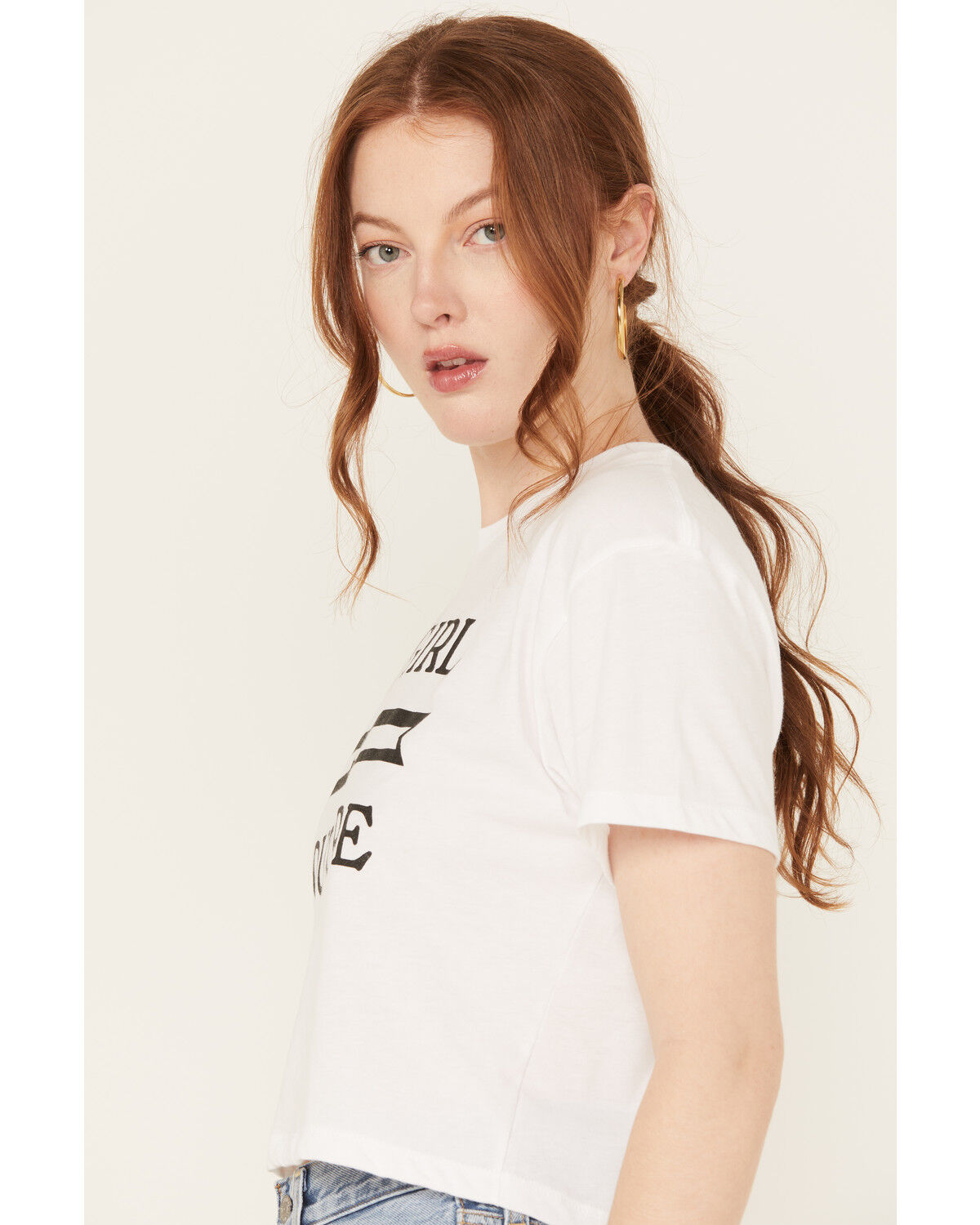 Image #2 - Ali Dee Women's Cowgirl Couture Cropped Graphic Tee, White, hi-res