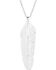 Image #1 - Montana Silversmiths Women's Love You More Feather Necklace, Silver, hi-res