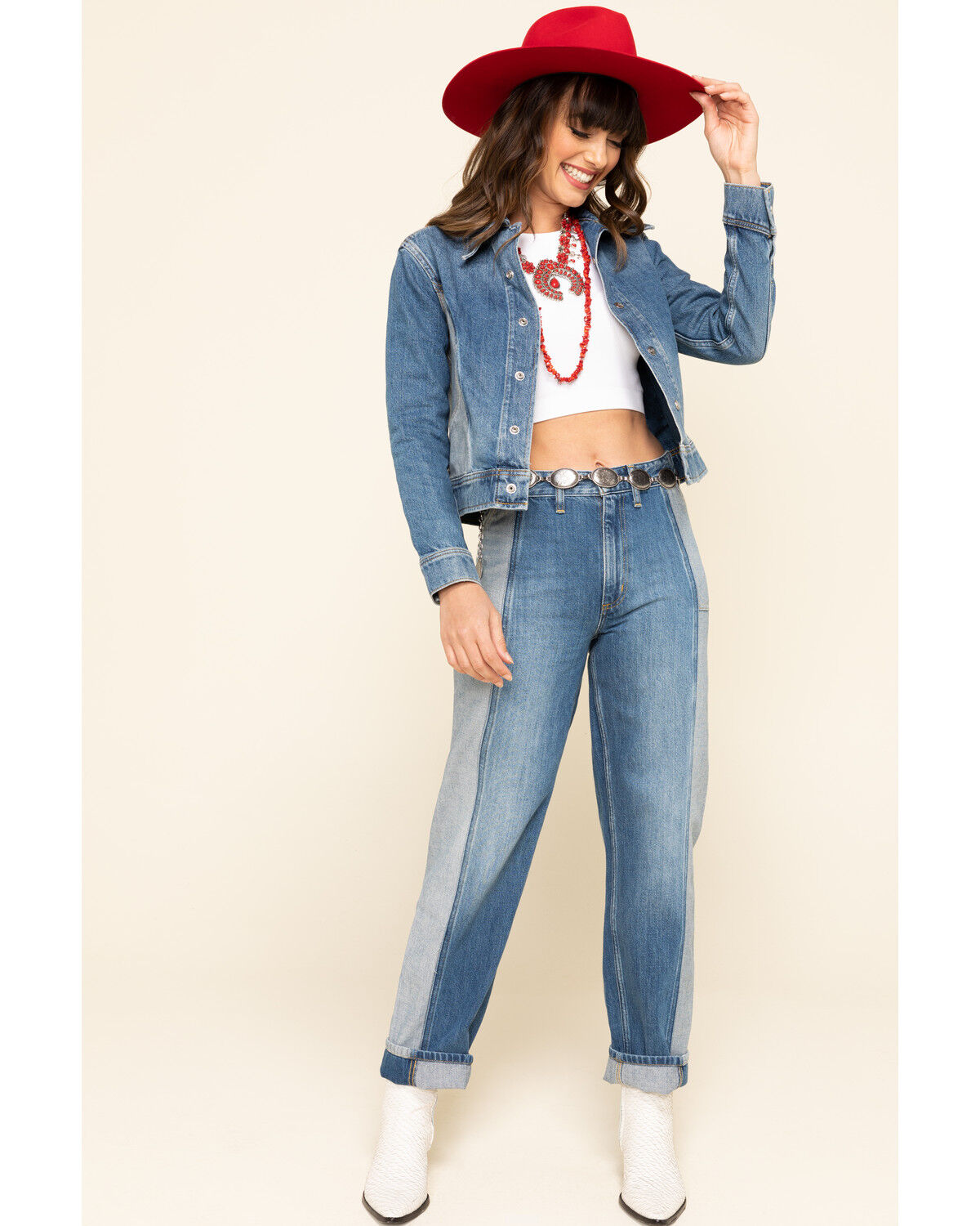 Image #6 - Lee Women's Contrast Denim Seamed Jacket, Blue, hi-res