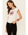 Shyanne Women's All-American Cowgirl Graphic Short Sleeve Ringer Tee , White, hi-res