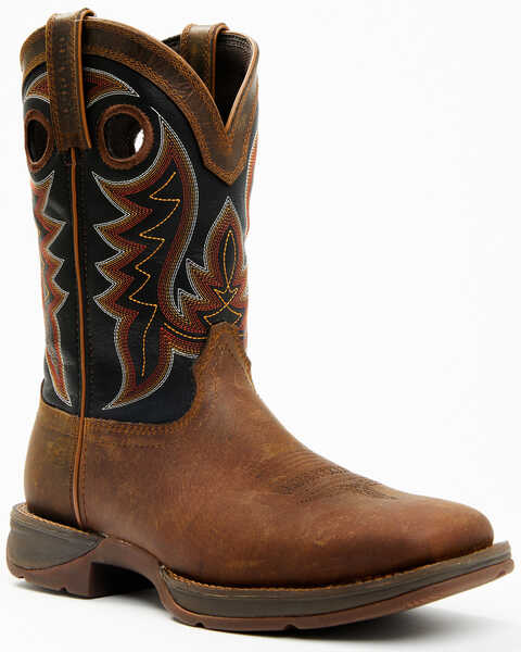 Image #1 - Durango Men's Rebel Western Performance Boots - Square Toe, Brown, hi-res