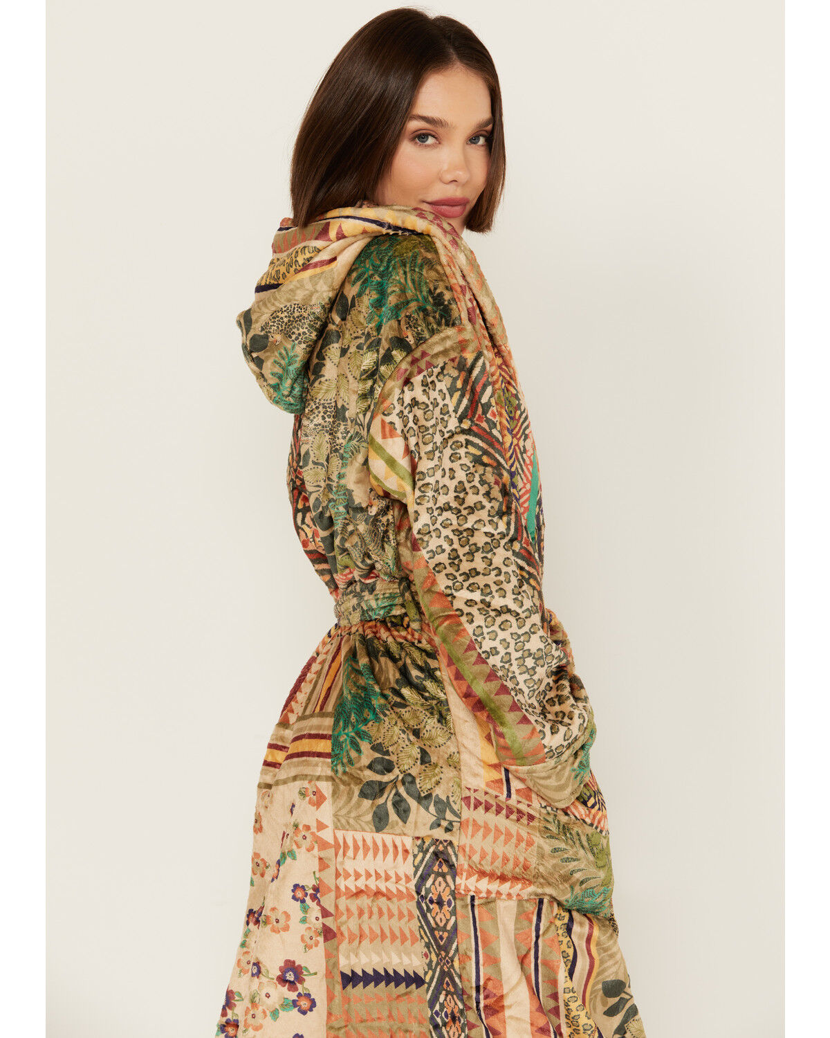 Image #2 - Johnny Was Women's Fria Patch Cozy Robe, Multi, hi-res