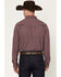 Image #4 - Ferrell Men's Sutton Tek Medallion Print Long Sleeve Pearl Snap Stretch Western Shirt, Burgundy, hi-res
