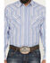 Image #3 - Ely Walker Men's Striped Long Sleeve Pearl Snap Western Shirt, Blue, hi-res