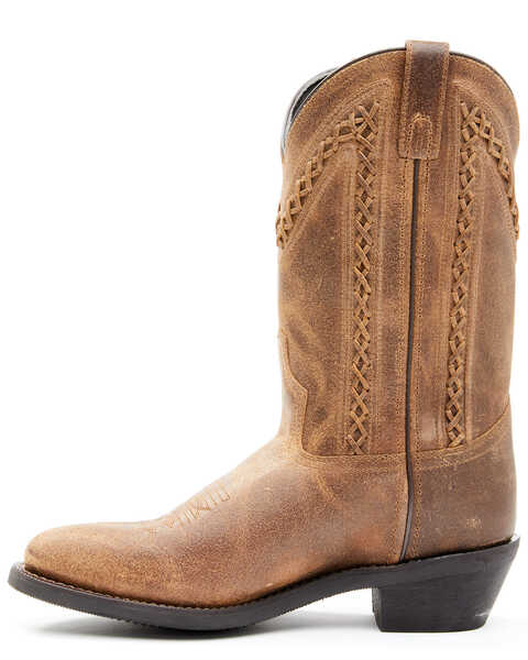 Laredo Men's Bucklace Western Boots - Round Toe, Tan, hi-res