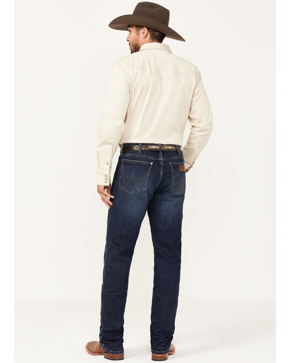 Image #3 - Wrangler Retro Men's Homburg Dark Wash Slim Straight Stretch Premium Green Jeans, , hi-res