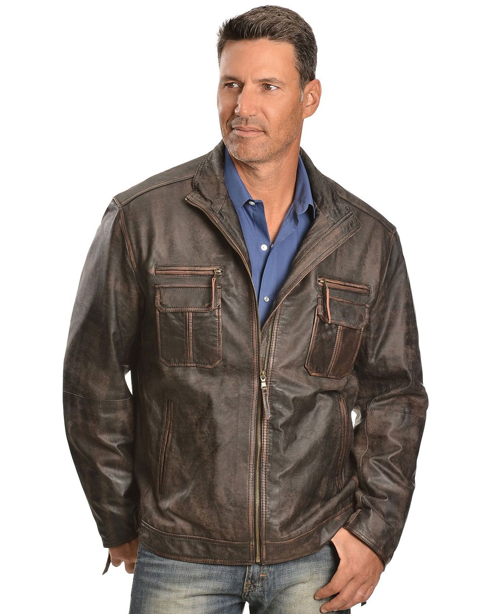 Vintage scully leather jacket top