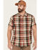 Image #1 - North River Men's Earth Crosshatch Large Plaid Short Sleeve Button Down Western Shirt, Multi, hi-res