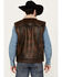 Image #4 - Cripple Creek Men's Sherpa Lined Leather Vest, Brown, hi-res