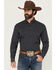 Image #1 - Roper Men's Amarillo Geo Print Long Sleeve Button-Down Western Shirt, Black, hi-res