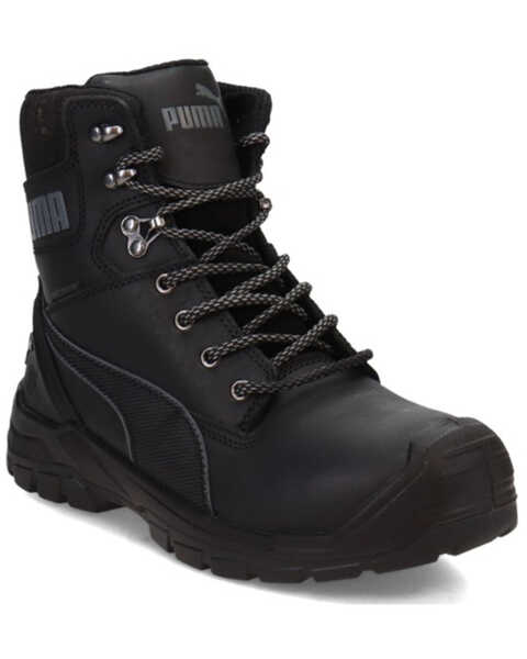 Puma Safety Men's Conquest CTX High Waterproof Work Boots - Soft Toe, Black, hi-res