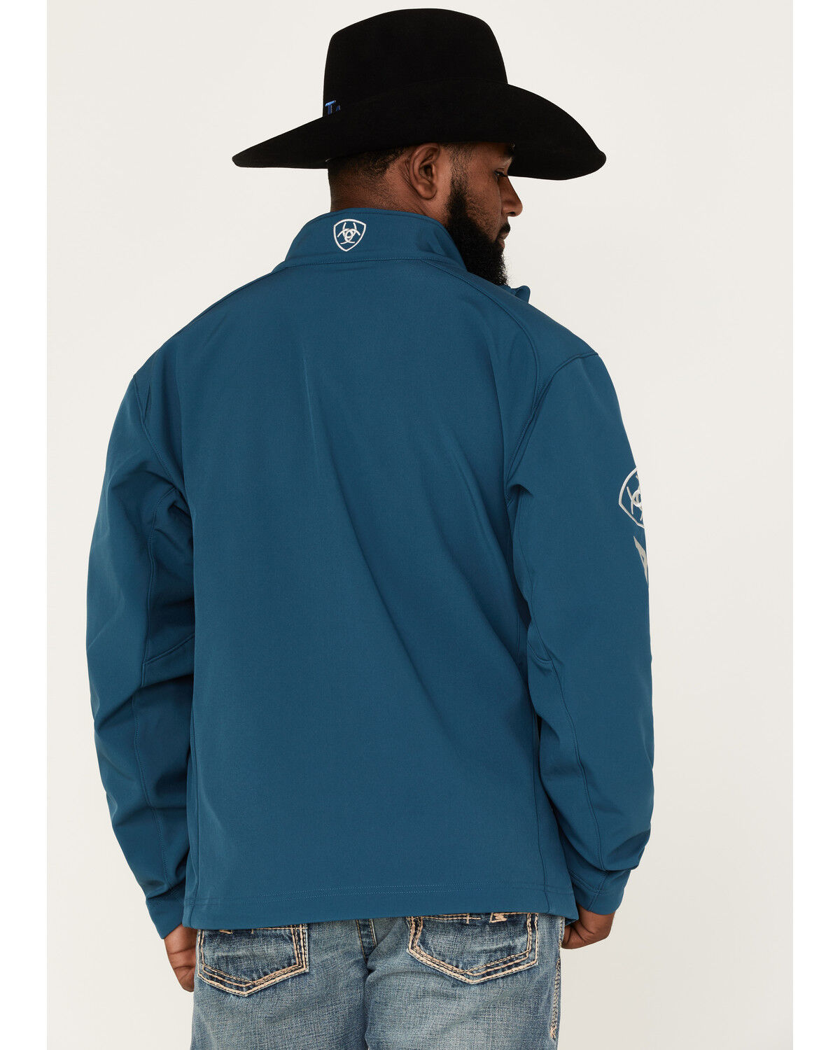 Image #4 - Ariat Men's Logo 2.0 Softshell Jacket - Big & Tall, Blue, hi-res