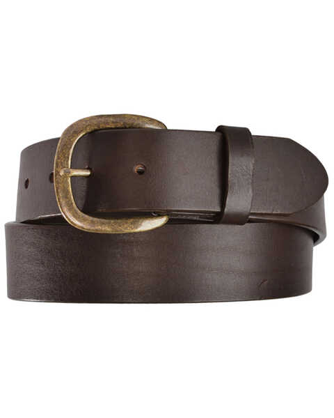 Justin Men's Basic Leather Belt, Brown, hi-res