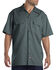 Image #1 - Dickies Men's Short Sleeve Twill Work Shirt - Big & Tall-Folded, Green, hi-res