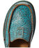 Image #4 - Ariat Women's Brushed Floral Emboss Casual Slip-On Cruiser - Moc Toe, Blue, hi-res