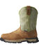 Ariat Men's Rebar Flex H2O Brown/Green Western Work Boots - Composite Toe, Chocolate, hi-res