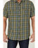 Image #3 - Brothers and Sons Men's Plaid Casual Woven Short Sleeve Button-Down Western Shirt, Olive, hi-res