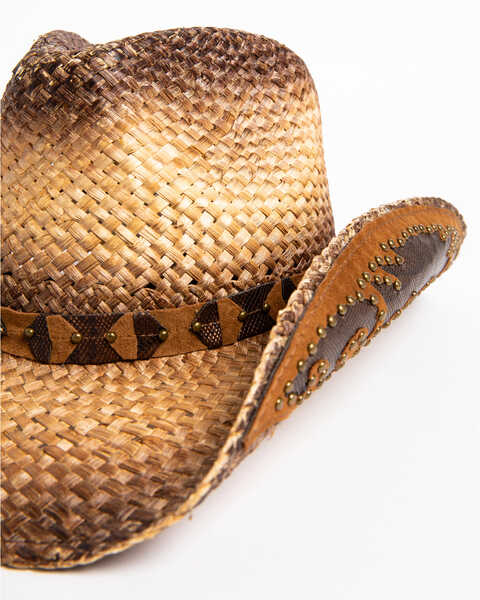 Image #5 - Shyanne Women's Rustic Straw Cowboy Hat, Brown, hi-res