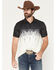 Image #1 - RANK 45&reg; Men's Elko Southwestern Border Print Short Sleeve Button-Down Polo Shirt, Black, hi-res