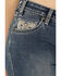 Image #4 - Rock & Roll Denim Women's Medium Wash Mid Rise Leather Embroidered Bootcut Stretch Denim Jeans, Medium Wash, hi-res