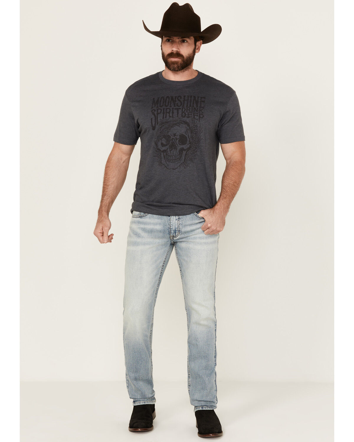 Image #1 - Moonshine Spirit Men's Sutton Light Wash Slim Stretch Denim Jeans, Light Wash, hi-res