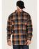 Image #1 - Hawx Men's FR Plaid Print Long Sleeve Button Down Work Shirt , Brown, hi-res
