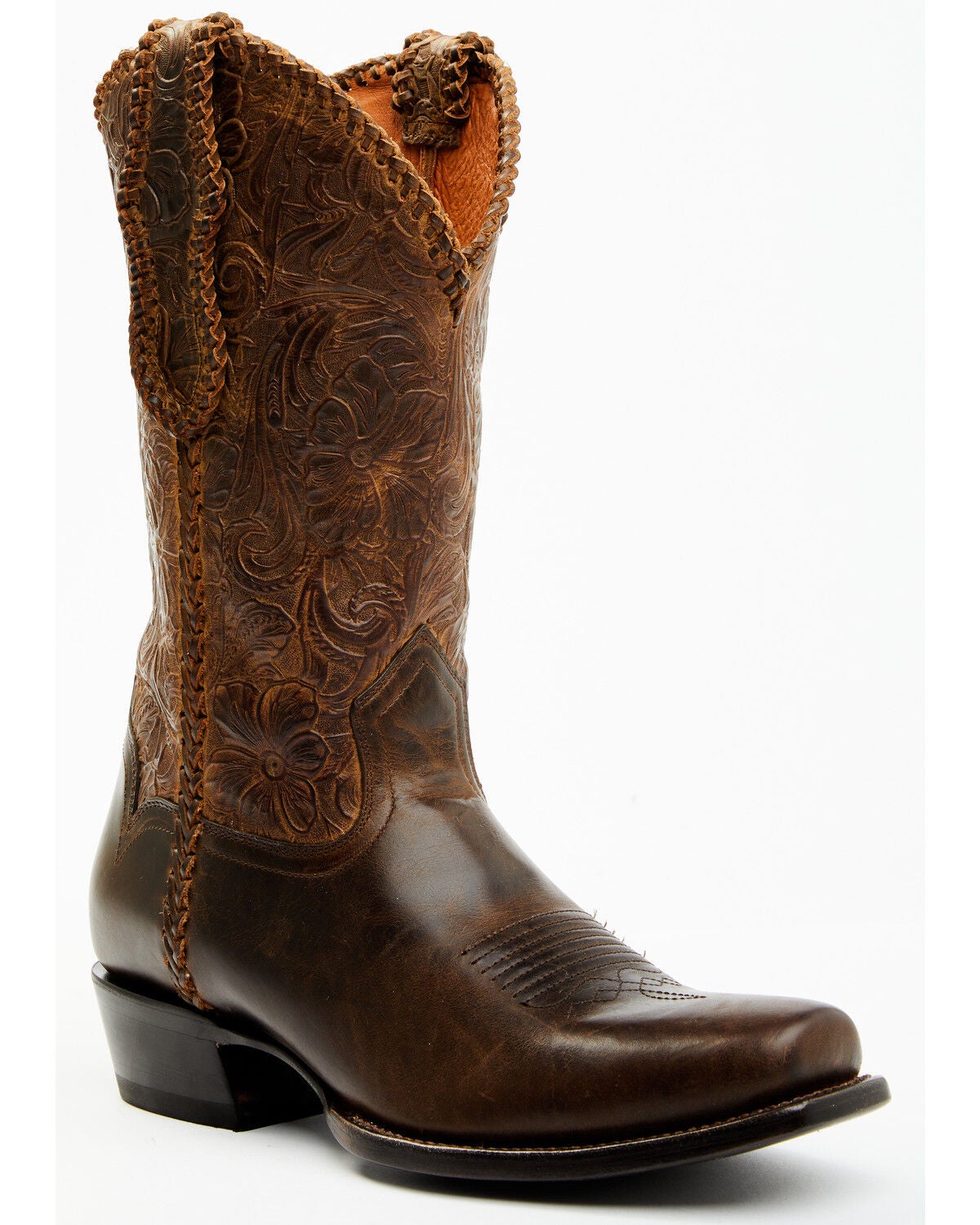 Moonshine Spirit&reg; Men's Pancho Tooled Western Boots - Square Toe, Brown, hi-res