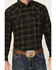 Cody James Men's Hunter Green Workhorse Plaid Long Sleeve Snap Western Flannel Shirt , Hunter Green, hi-res
