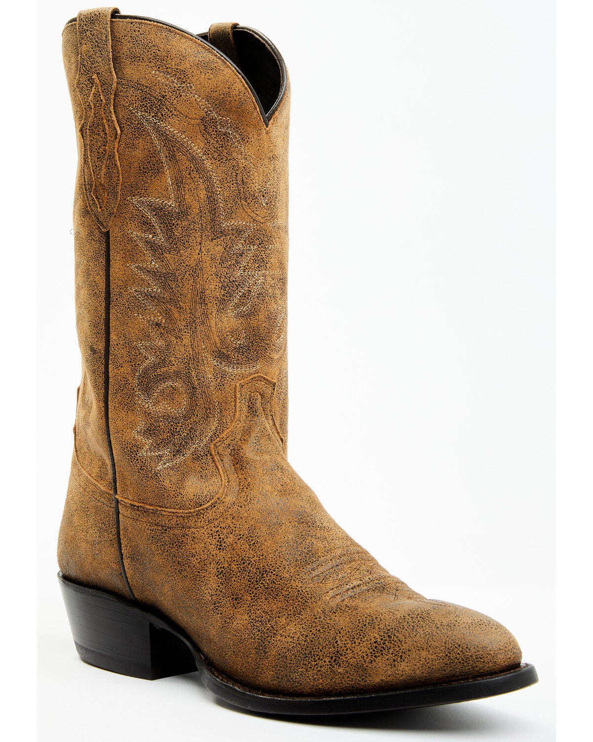 Tony Lama Men's Outpost Desert Goat Leather Western Boots - Round Toe, Tan, hi-res