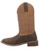 Image #3 - Laredo Women's Caney Western Performance Boots - Broad Square Toe, Honey, hi-res