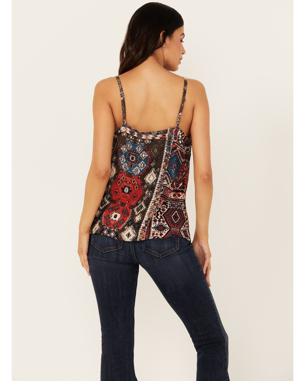 Image #4 - Idyllwind Women's Tampa Lace Trim Cami, Dark Brown, hi-res