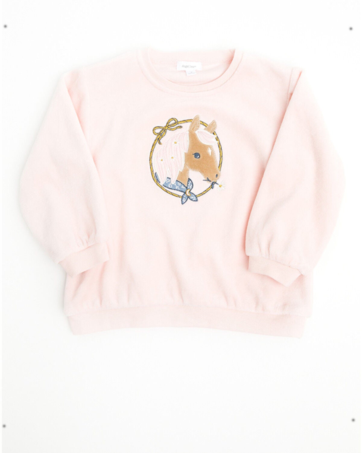 Angel Dear Infant Girls' Velour Horse Pullover, Pink, hi-res