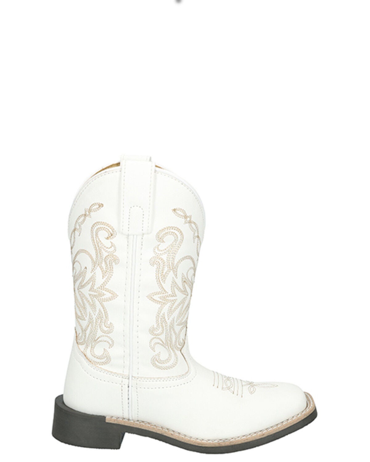 Image #2 - Smoky Mountain Girls' Bonnie Western Boots - Broad Square Toe, White, hi-res