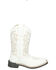 Image #2 - Smoky Mountain Girls' Bonnie Western Boots - Broad Square Toe, White, hi-res