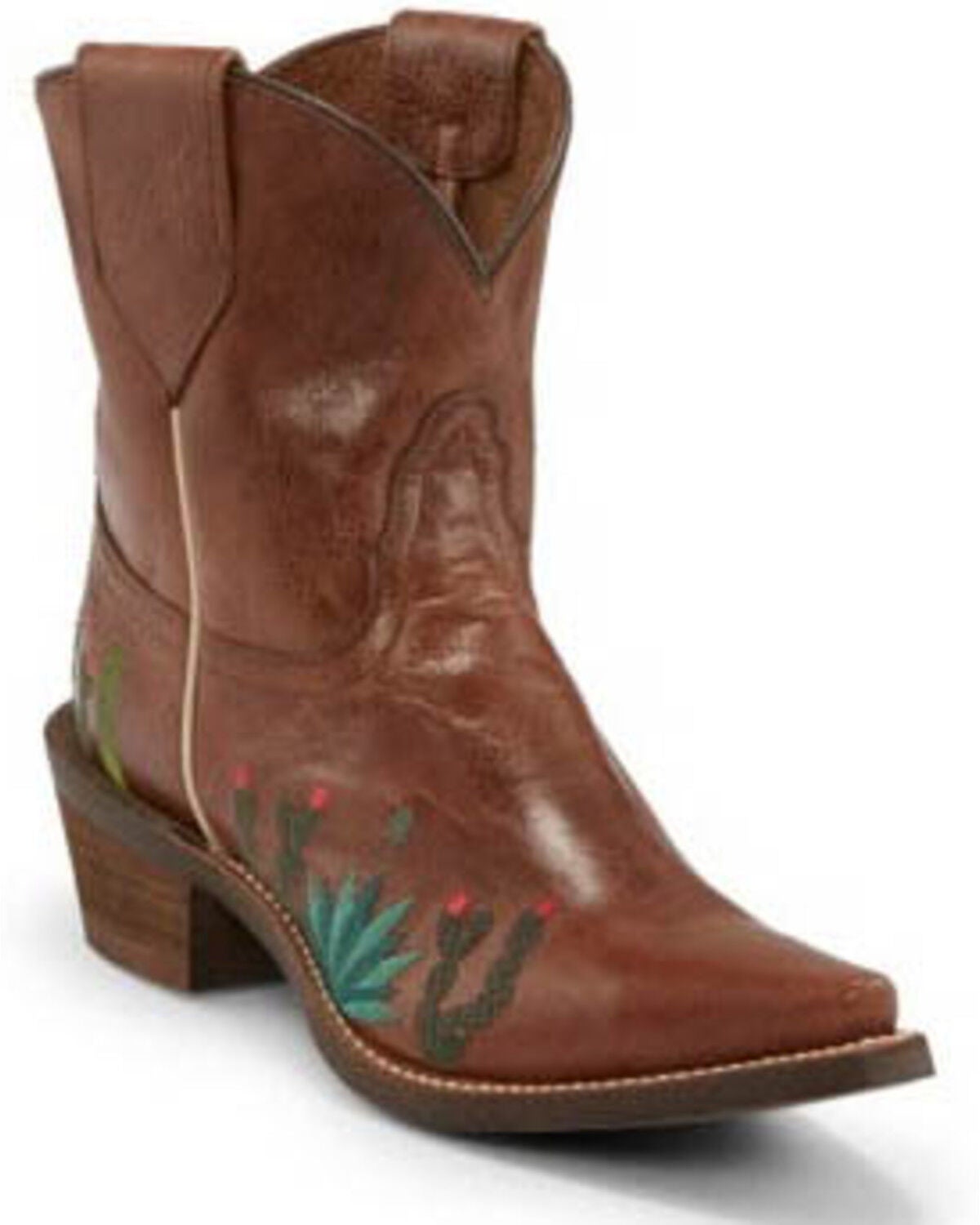 Image #1 - Nocona Women's Agave Brown Western Booties - Snip Toe, , hi-res