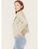Image #3 - Mauritius Leather X Boot Barn Women's Cassidy Studded Leather Jacket, Cream, hi-res