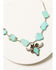 Image #1 - Shyanne Women's Cactus Rose Turquoise Stone Longhorn Pendant Necklace , Multi, hi-res