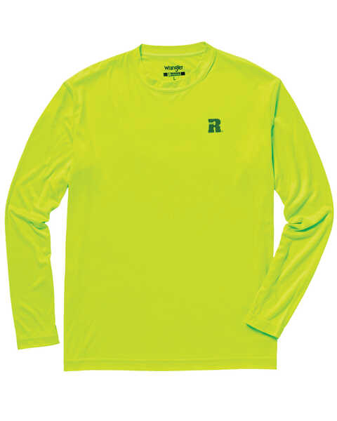 Wrangler Riggs Men's Crew Performance Long Sleeve Work T-Shirt, Bright Green, hi-res